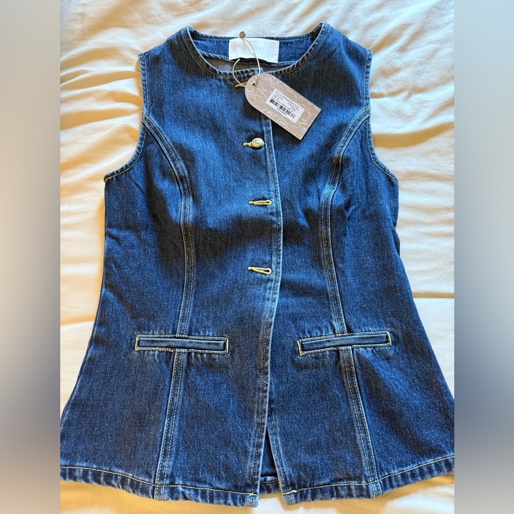 Meshki Denim Sleeveless Vest